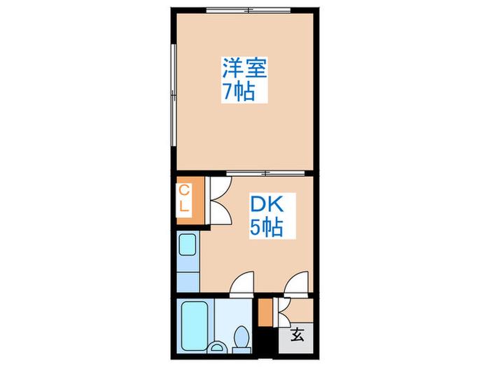 アーバンさっぽろ(1DK/1階)の間取り写真