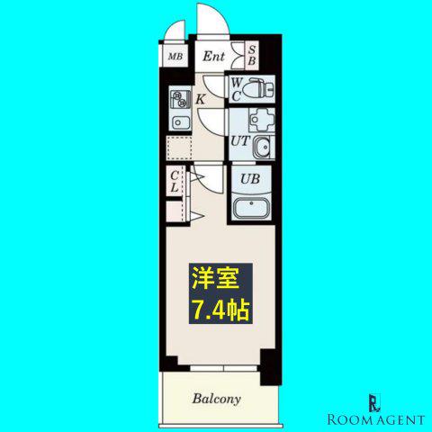 S-RESIDENCE堀田駅前(1K/4階)の間取り写真