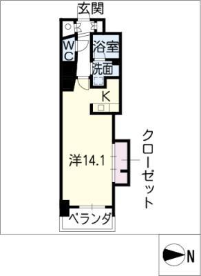 エルブ葵(ワンルーム/8階)の間取り写真