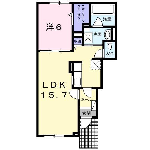 サンリット(1LDK/1階)の間取り写真