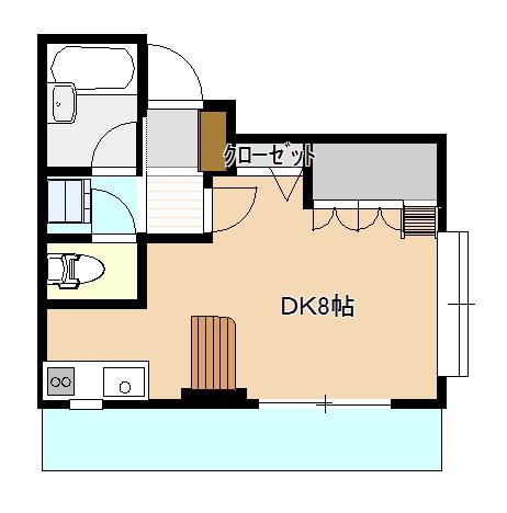 パレット(1DK/3階)の間取り写真