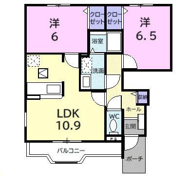ネオ グレース(2LDK/1階)の間取り写真