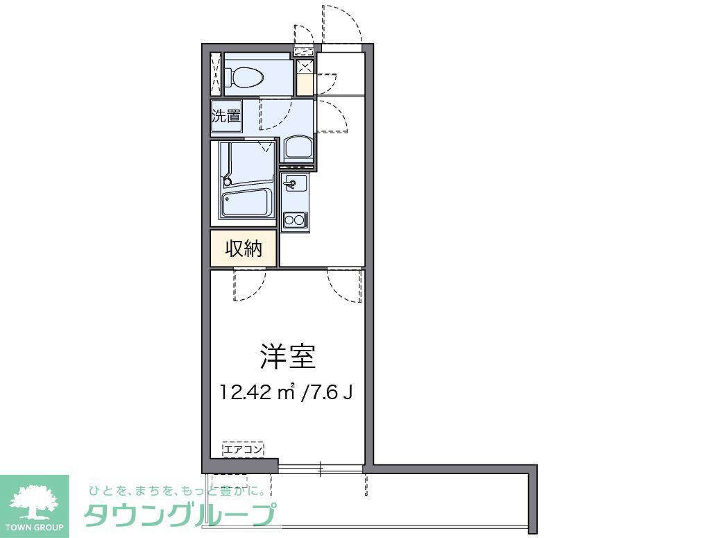 クレイノライズ日吉(1K/1階)の間取り写真