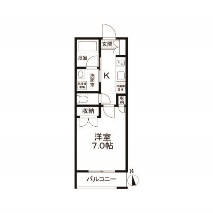 HERMITAGE WASEDA MACHI(1K/5階)の間取り写真
