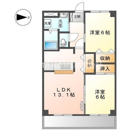 グランヴェール(2LDK/1階)の間取り写真
