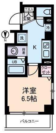 メゾンドロゼ(1K/7階)の間取り写真