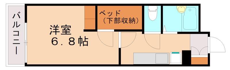 レオパレスサラバンド(1K/4階)の間取り写真