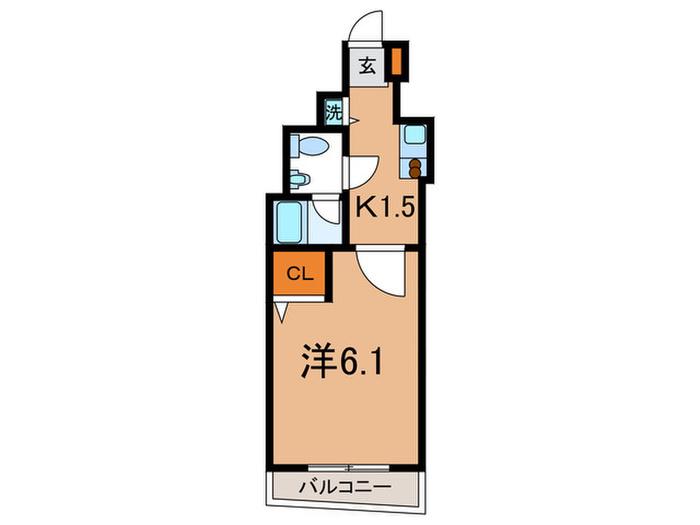 LEGEND YOKOHAMA(1K/7階)の間取り写真