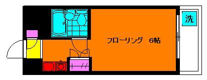アーバンホームズ(1K/2階)の間取り写真