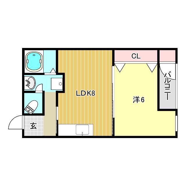 光南荘マンション(1LDK/4階)の間取り写真