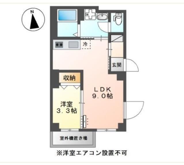 VENUS(1LDK/3階)の間取り写真
