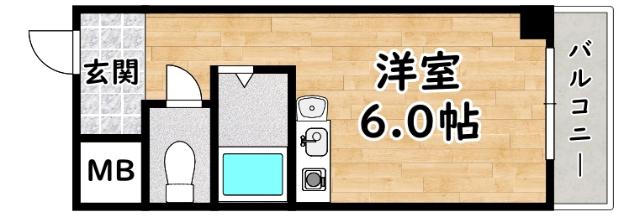 シャルムメゾン塚本(ワンルーム/4階)の間取り写真