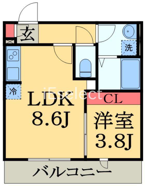 アーク桜木(1LDK/2階)の間取り写真