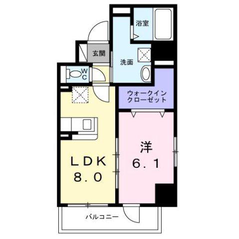 サニーレジデンス吉野II(1LDK/5階)の間取り写真