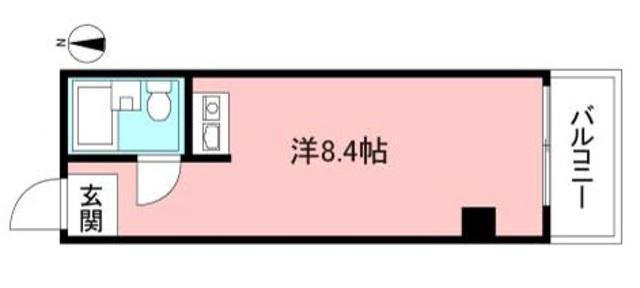 プライムハウス白楽(ワンルーム/3階)の間取り写真