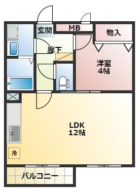パークヒルズ小手指(1LDK/3階)の間取り写真
