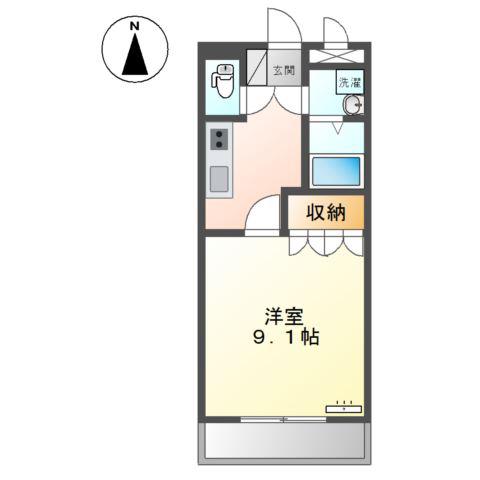 ベルメゾンS(1K/1階)の間取り写真