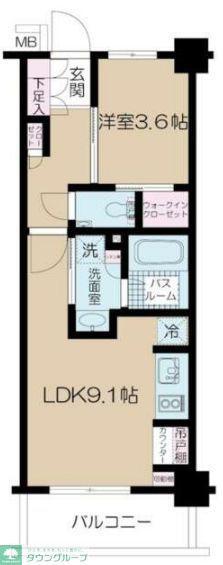 パレステージ鷺宮(1LDK/1階)の間取り写真