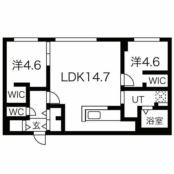 カサトレス元町(2LDK/1階)の間取り写真
