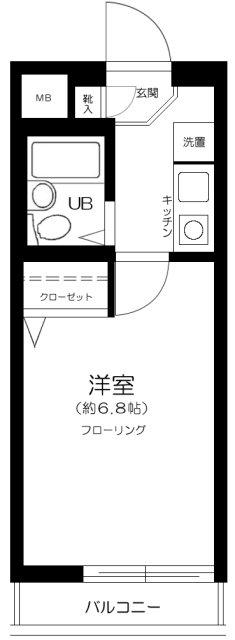 プライム池袋(1K/1階)の間取り写真