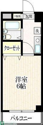 ハーモニーハイツ52(1K/3階)の間取り写真