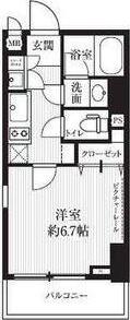 HF北四番丁レジデンス(1K/10階)の間取り写真