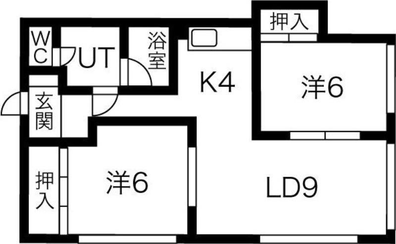チェルシー37(2LDK/2階)の間取り写真