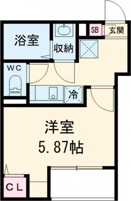 モダンアパートメント枚方上之町(1K/3階)の間取り写真