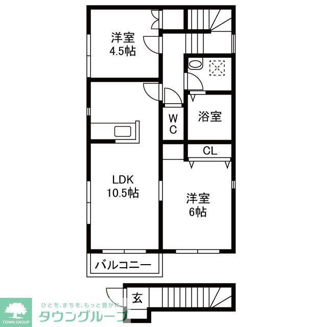 ラパンセレッソ(2LDK/1階)の間取り写真