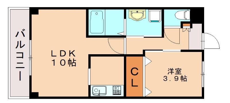 ルコネッサンス(1LDK/2階)の間取り写真