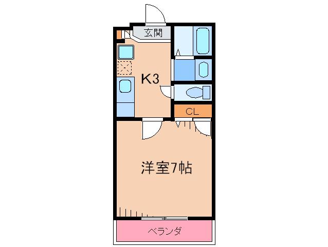 さくら館(1K/1階)の間取り写真