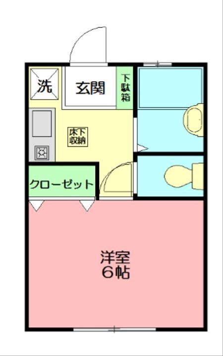 MAKUII VILLAGE(1K/1階)の間取り写真
