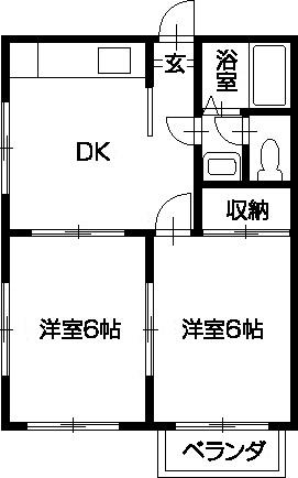 CITRUS-S(2DK/3階)の間取り写真