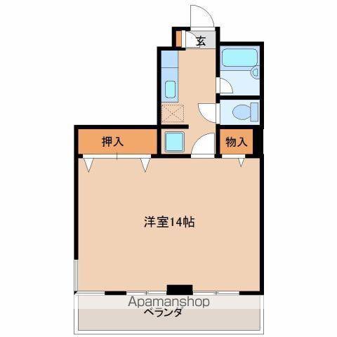 コスモ恒久(1K/4階)の間取り写真