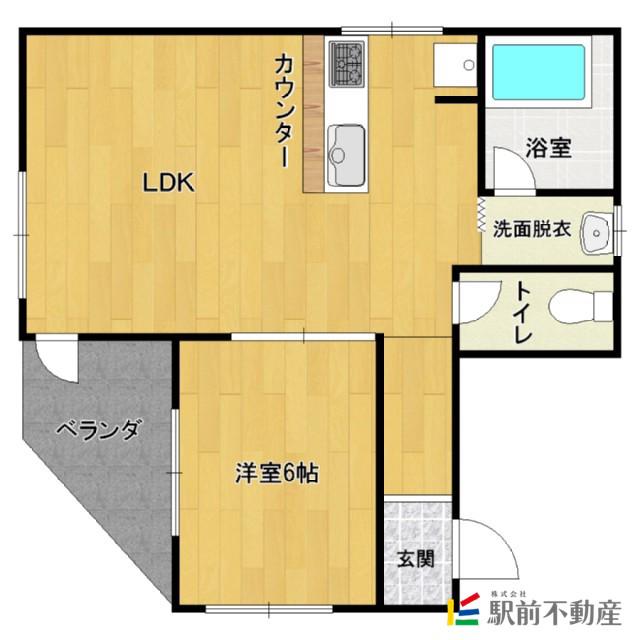 セント・スウーザン(1LDK/2階)の間取り写真