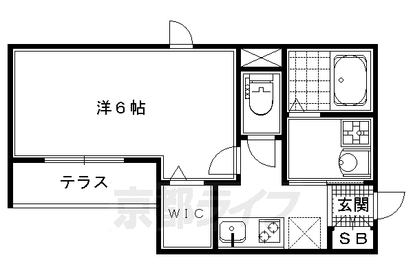 LINDEN室町(1K/1階)の間取り写真