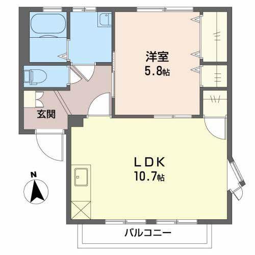 ジュネス ユー(1LDK/1階)の間取り写真