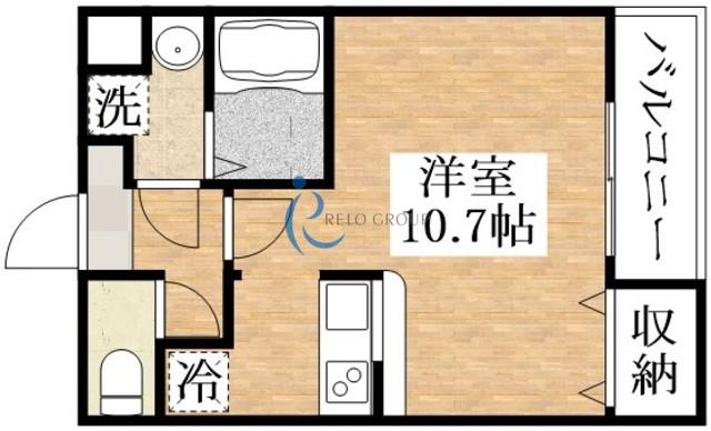 フジパレス駒川中野(ワンルーム/2階)の間取り写真