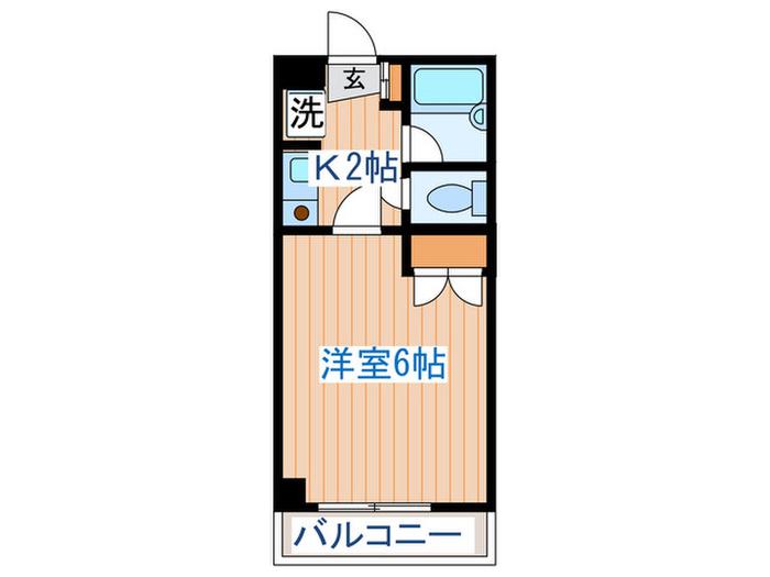 カンダミニアム仙台(1K/3階)の間取り写真