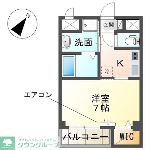 レアリゼREALISER(1K/1階)の間取り写真