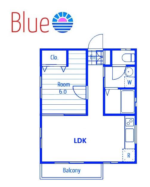 HOUSEくらB(1LDK/1階)の間取り写真