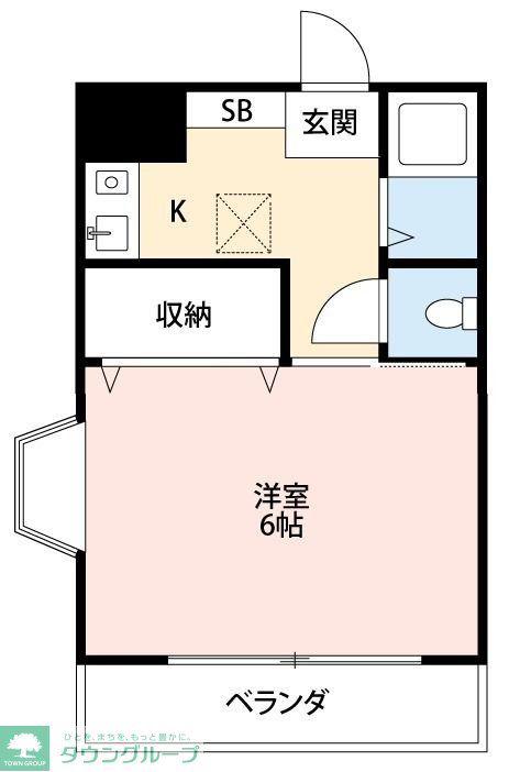 パークパレス(1K/1階)の間取り写真
