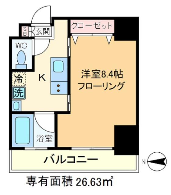 リーフコンフォート赤羽(1K/3階)の間取り写真