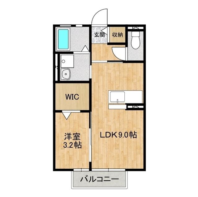 PRIDE RESIDENCE(1LDK/2階)の間取り写真