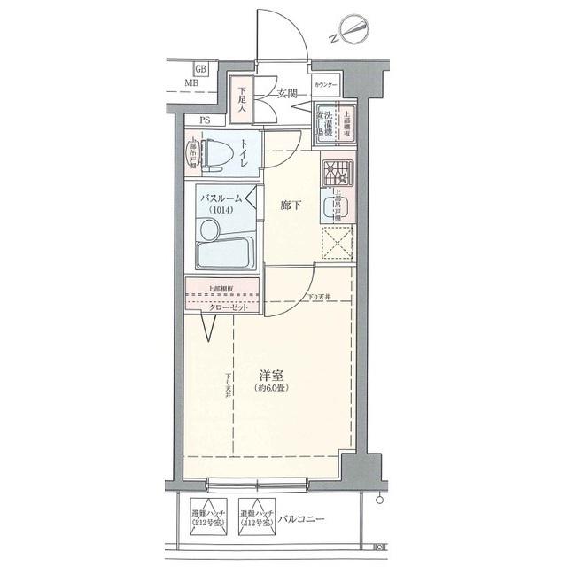 ロアール西品川(1K/5階)の間取り写真