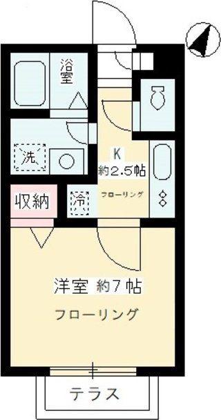 エル・コート(1K/1階)の間取り写真