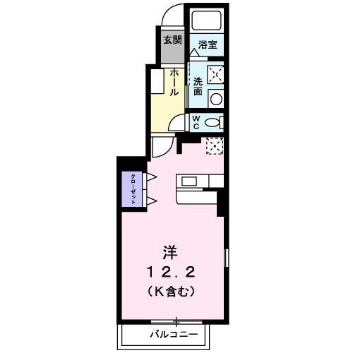 アメニティー(ワンルーム/1階)の間取り写真