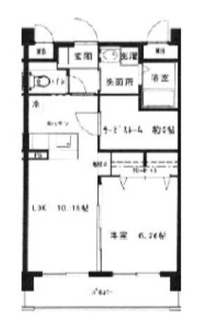 プレステージ板付ー(1SLDK/3階)の間取り写真