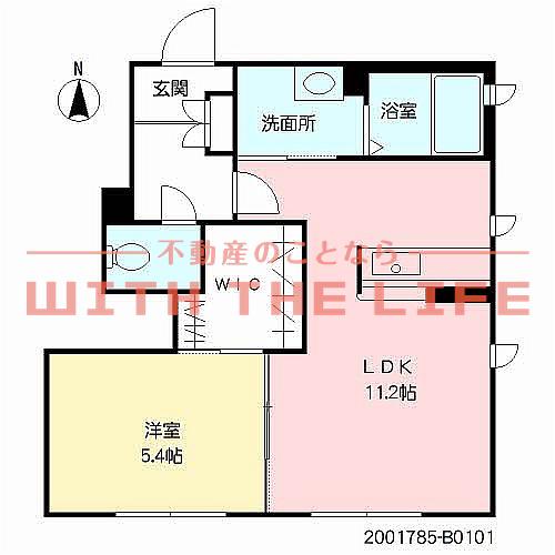 シャーメゾン国分(1LDK/1階)の間取り写真