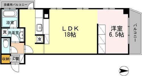 TSKY(1LDK/3階)の間取り写真